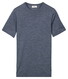 Thomas Maine Fine Merino Crew Neck Short Sleeve Trui Denim Blue