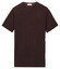 Thomas Maine Fine Merino Crew Neck Short Sleeve Trui Donker Bruin