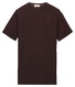 Thomas Maine Fine Merino Crew Neck Short Sleeve Trui Donker Bruin