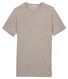 Thomas Maine Fine Merino Crew Neck Short Sleeve Trui Licht Grijs Melange