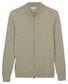 Thomas Maine Fine Merino Full 2-Way Zip Single Knit Cardigan Soft Green
