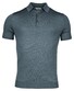 Thomas Maine Fine Merino Pullover Polo Collar Short Sleeve Single Knit Grijsblauw