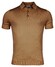 Thomas Maine Fine Merino Pullover Polo Collar Short Sleeve Single Knit Polo Honey Brown