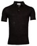 Thomas Maine Fine Merino Pullover Polo Collar Short Sleeve Single Knit Polo Zwart