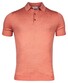 Thomas Maine Fine Merino Pullover Polo Collar Short Sleeve Single Knit Poloshirt Coral