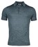 Thomas Maine Fine Merino Pullover Polo Collar Short Sleeve Single Knit Poloshirt Greyblue