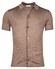 Thomas Maine Fine Merino Short Sleeve Overshirt Button Cardigan Vest Greige