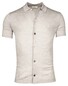 Thomas Maine Fine Merino Short Sleeve Overshirt Button Cardigan Vest Licht Grijs