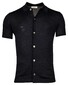Thomas Maine Fine Merino Short Sleeve Overshirt Button Cardigan Vest Navy