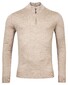 Thomas Maine Fine Merino Skipper Half Zip Single Knit Trui Beige
