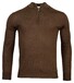 Thomas Maine Fine Merino Skipper Half Zip Single Knit Trui Choco Brown