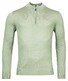 Thomas Maine Fine Merino Skipper Half Zip Single Knit Trui Licht Groen