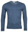 Thomas Maine Fine Merino V-Neck Single Knit Trui Denim Blue