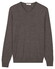 Thomas Maine Fine Merino V-Neck Single Knit Trui Taupe