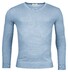 Thomas Maine Fine Merino V-Neck Uni Single Knit Trui Licht Blauw