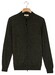 Thomas Maine Full Two-Way Zip Single Knit Merino Wool Subtle Color Mélange Vest Donker Groen