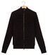 Thomas Maine Full Two-Way Zip With Lining Half Cardigan Rib Knit Vest Navy