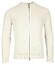 Thomas Maine Full Zip Merino Linnen Half Cardigan Knit Vest Ecru