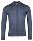 Thomas Maine Full Zip Single Knit Luxury Fine Merino Vest Denim Blue