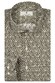 Thomas Maine Geometric Pattern Poplin Roma Modern Kent Overhemd Olive-White