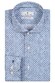 Thomas Maine Geometric Pattern Roma Modern Kent Two-Ply Cotton Overhemd Blauw