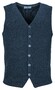 Thomas Maine Gilet Buttons Front Structure Back Milano Knit Waistcoat Indigo