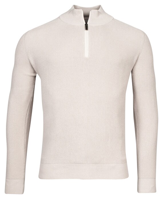 Thomas Maine Half Zip Allover Half Cardigan Knit Trui Kitt