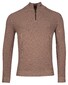 Thomas Maine Half Zip Allover Half Cardigan Knit Trui Taupe