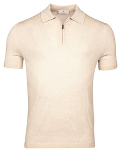Thomas Maine Half Zip Collar Single Knit Fine Merino Short Sleeve Polo Kitt