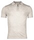 Thomas Maine Half Zip Collar Single Knit Fine Merino Short Sleeve Polo Licht Grijs