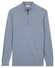 Thomas Maine Half Zip Fine Lyocell Cotton Silk Single Knit Trui Licht Blauw