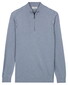 Thomas Maine Half Zip Fine Lyocell Cotton Silk Single Knit Trui Licht Blauw