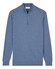 Thomas Maine Half Zip Fine Lyocell Cotton Silk Single Knit Trui Storm Blue