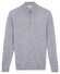 Thomas Maine Half Zip Fine Merino Single Knit Trui Ice Blue