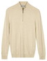 Thomas Maine Half Zip Fine Merino Single Knit Trui Zacht Geel