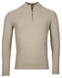Thomas Maine Half Zip Piqué Texture Knit Garment Dye Light Stone Wash Trui Dusty Green