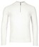 Thomas Maine Half Zip Piqué Texture Knit Garment Dye Light Stone Wash Trui Ecru