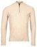 Thomas Maine Half Zip Piqué Texture Knit Garment Dye Light Stone Wash Trui Kitt
