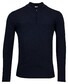 Thomas Maine Half Zip Single Knit Merino Blend Trui Navy