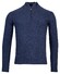 Thomas Maine Half Zip Single Knit Merino Cashmere Trui Dark Blue
