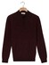 Thomas Maine Half Zip Single Knit Merino Wool Trui Bordeaux