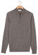 Thomas Maine Half Zip Single Knit Merino Wool Trui Grijs