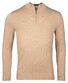 Thomas Maine Half Zip Single Knit Uni Color Trui Beige