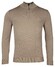 Thomas Maine Half Zip Single Knit Uni Color Trui Greige