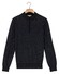 Thomas Maine Half Zip Two Color Herringbone Jacquard Knit Pullover Navy