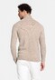 Thomas Maine High Neck Single Knit New England Donegal Merino Wool Trui Beige