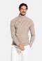 Thomas Maine High Neck Single Knit New England Donegal Merino Wool Trui Beige