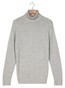 Thomas Maine High Neck Single Knit New England Donegal Merino Wool Trui Light Aqua