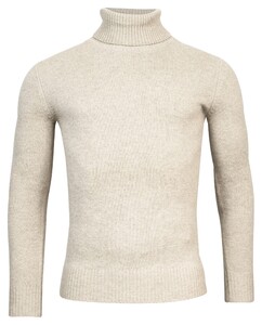 Thomas Maine High Neck Single Knit Yak Merino Blend Trui Soft Green