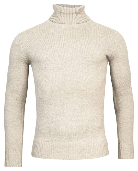 Thomas Maine High Neck Single Knit Yak Merino Blend Trui Soft Green